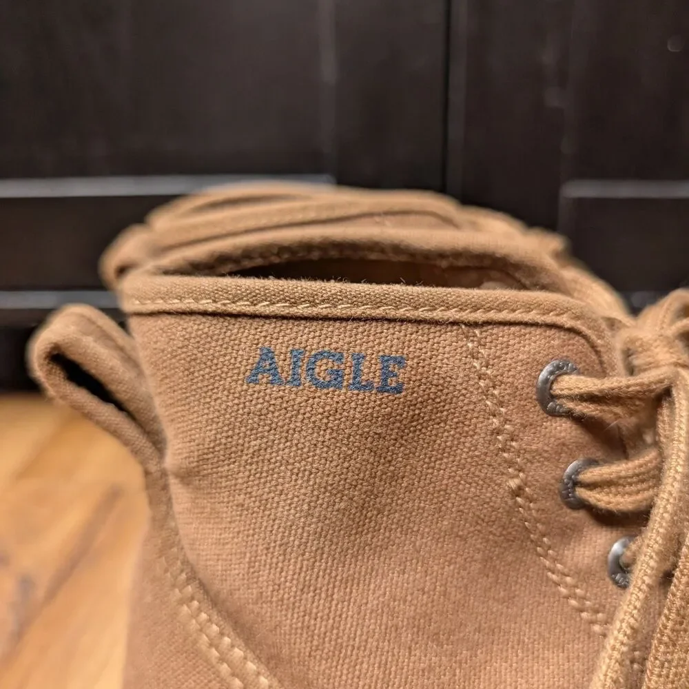 Aigle Tenere CVS Canvas Walking Boots Women's Size US 7 UK 5.5  EU 39 Tan Brown